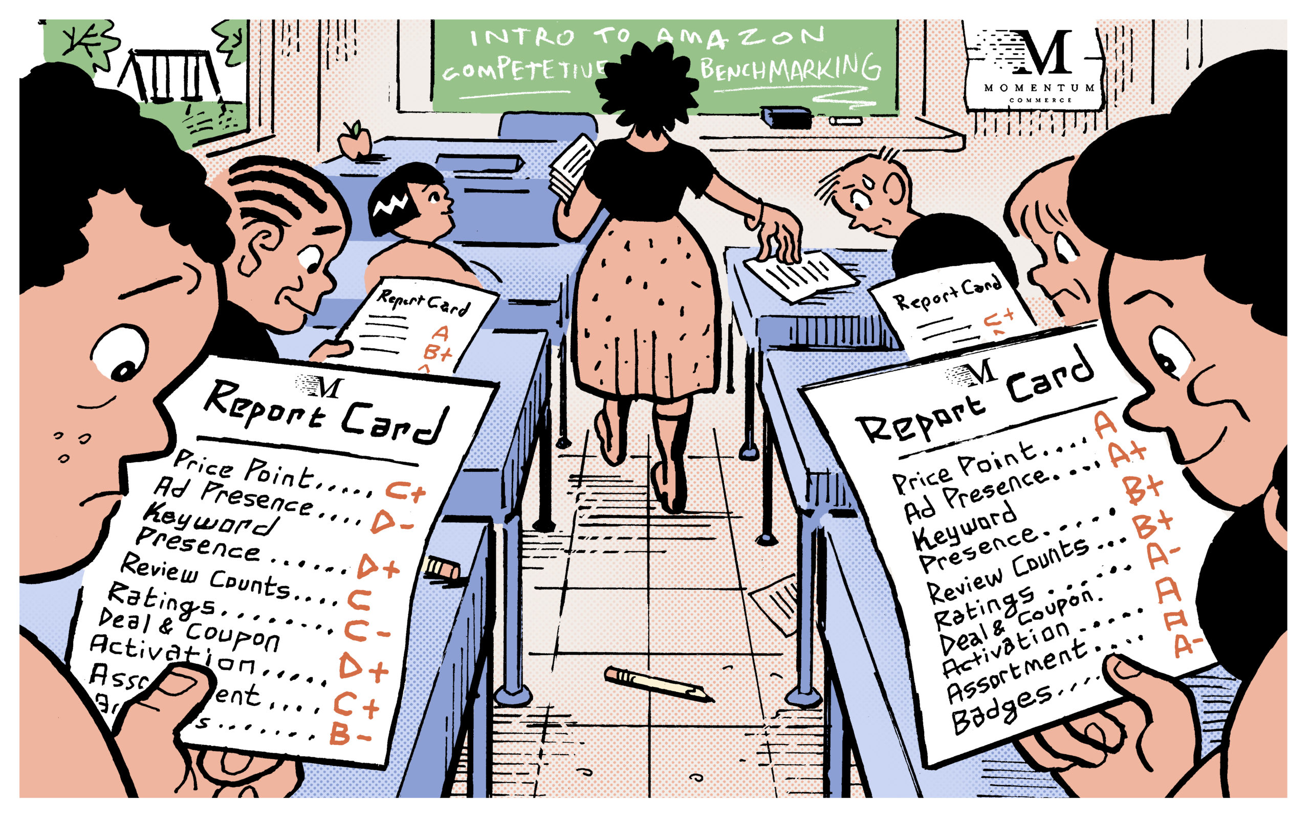MC Amazon Report Card Cartoon